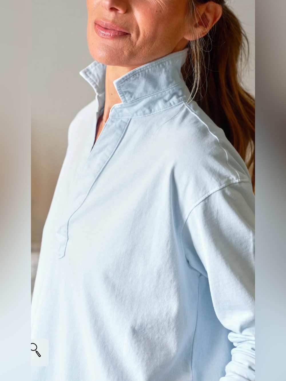 🆕Frank & Eileen Patrick Popover Henley in Ice Blue - Picture 3 of 7
